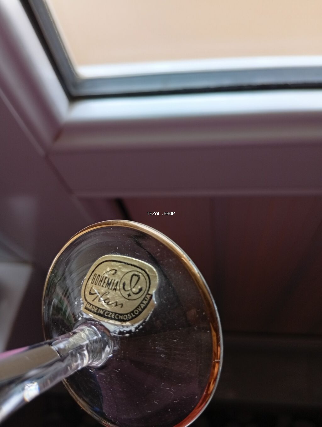 Qədəhlər, rəng - Qızılı, Xrustal, 6 ədədli dəst, Çexiya - şəkil 4