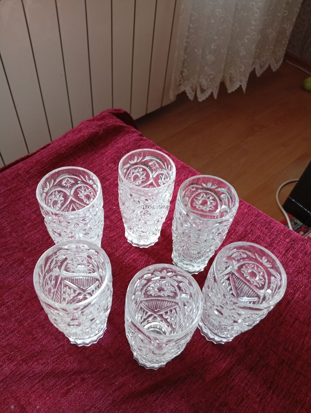 Stəkanlar, Xrustal, 6 ədədli dəst, 200 ml