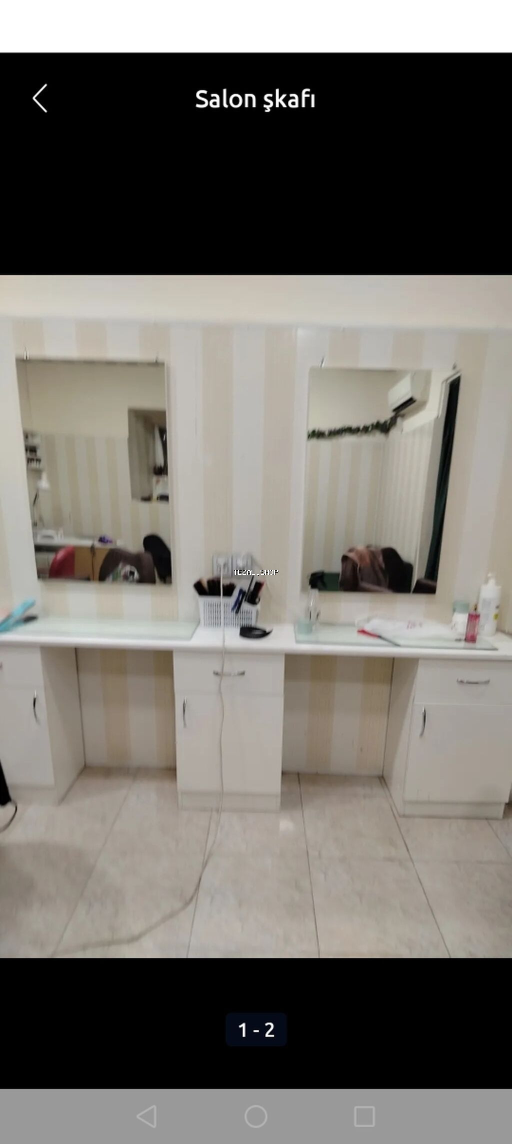 Salon şkafı və güzgü dəsti - Peşəkar gözəllik salonları və