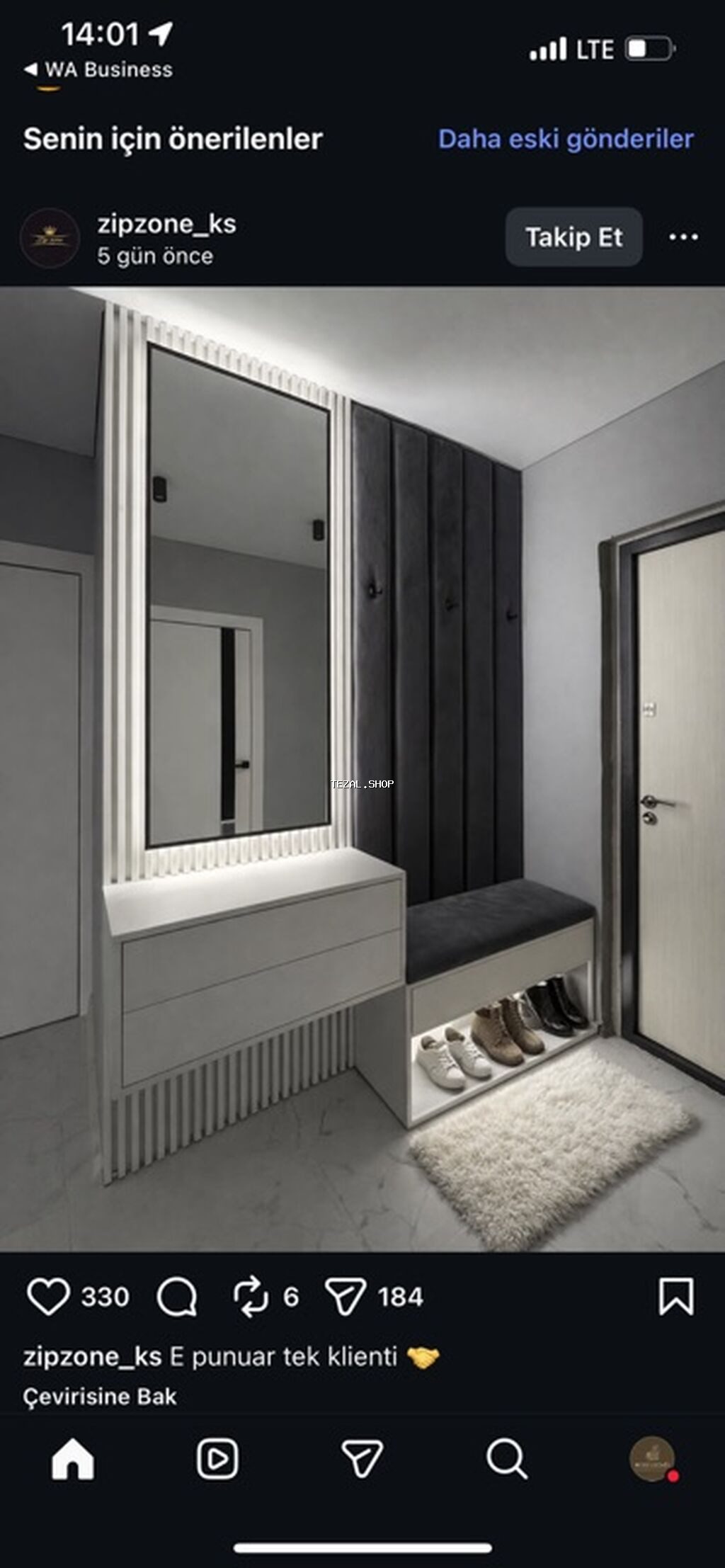 Dəhliz üçün modern giriş mebeli dəsti - Dizayn: minimal və zərif, ağ