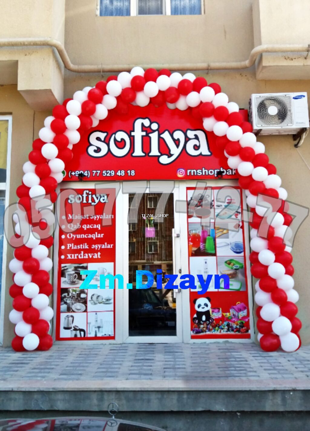 Reklam shar dekor. Qapida Reklam sharlari. Shar bayraqla bezedilme