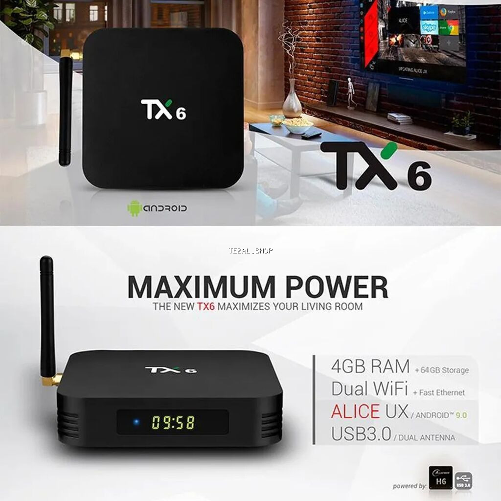 Yeni Smart TV boks 4 GB / 64 GB, Android, Ünvandan götürmə, Pulsuz çatdırılma, Ödənişli çatdırılma - şəkil 3