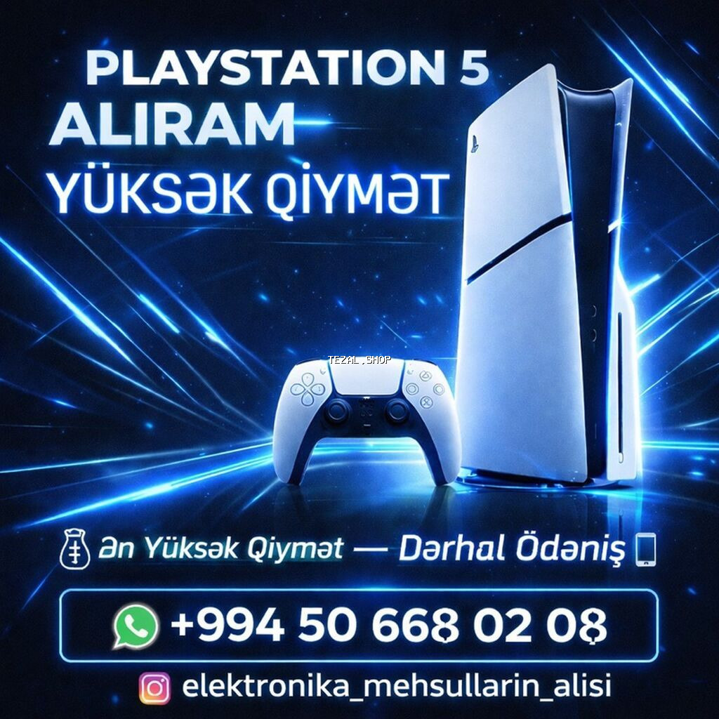 🎮 PlayStation 5 ALIRAM — YÜKSƏK QİYMƏT! ✅ Yeni və ikinci əl