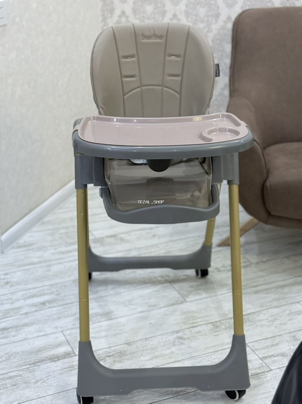 Uşaq yemək stulu - Rahat, yumşaq oturacaq və yüksək arxa dayaq – - şəkil 2