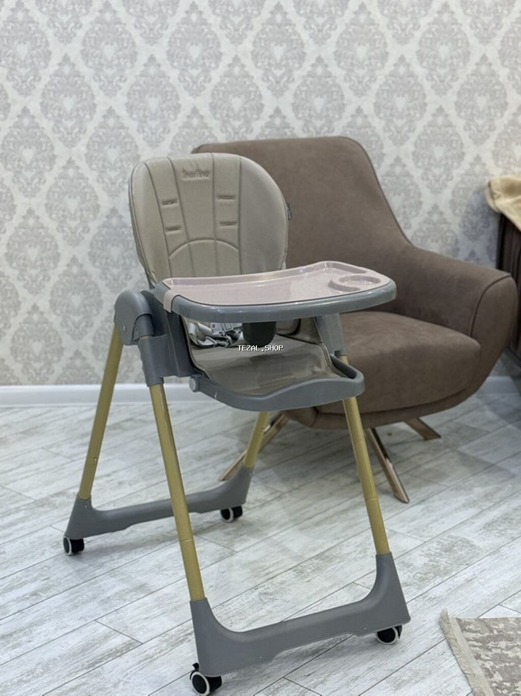 Uşaq yemək stulu - Rahat, yumşaq oturacaq və yüksək arxa dayaq – - şəkil 3