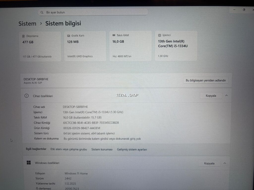 Yeni Acer Aspire, 16 ", Intel Core i5, 512 GB, Ödənişli çatdırılma - şəkil 4