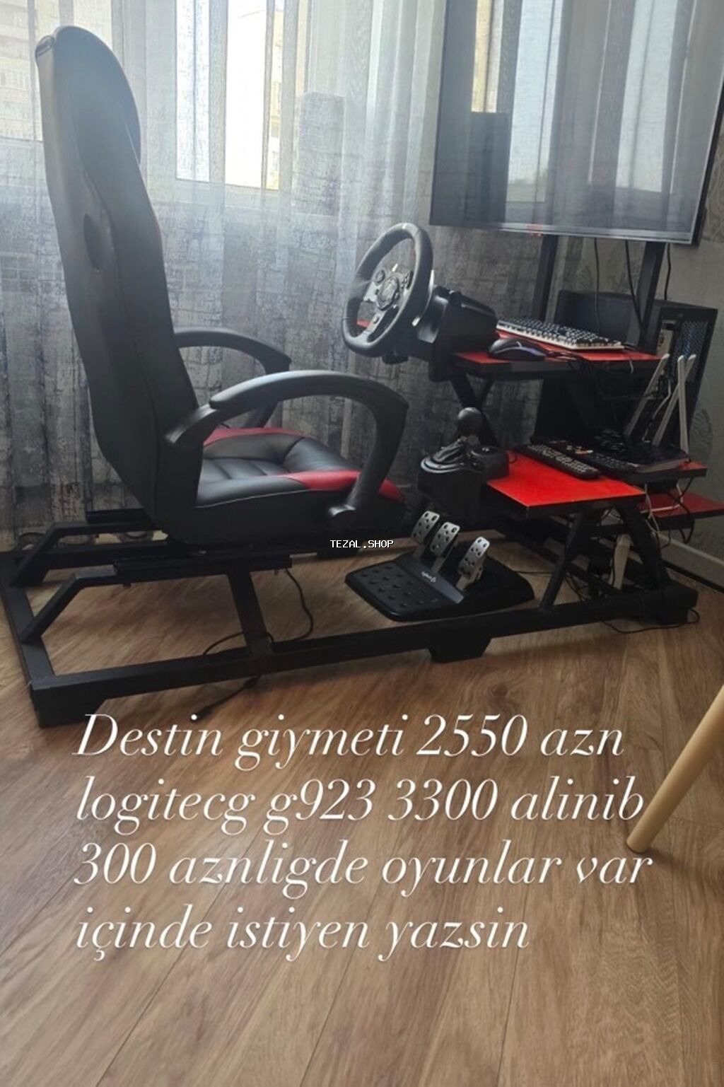 Satılır: Tam komple quraşdırılmış sim racing/gaming seti Tərkib: - - şəkil 3
