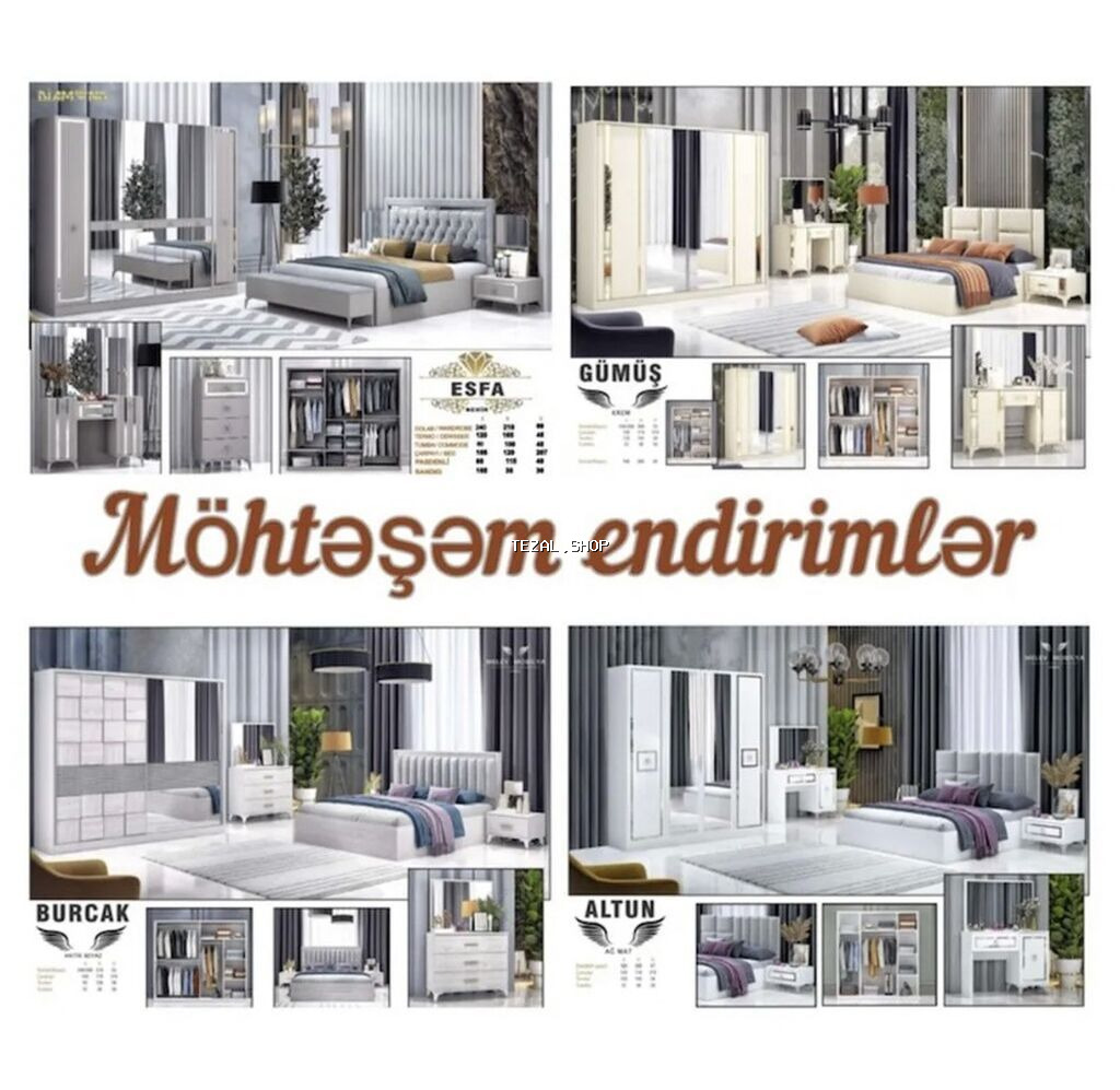 İkinəfərlik çarpayı, Dolab, Termo, Tumba, Yeni