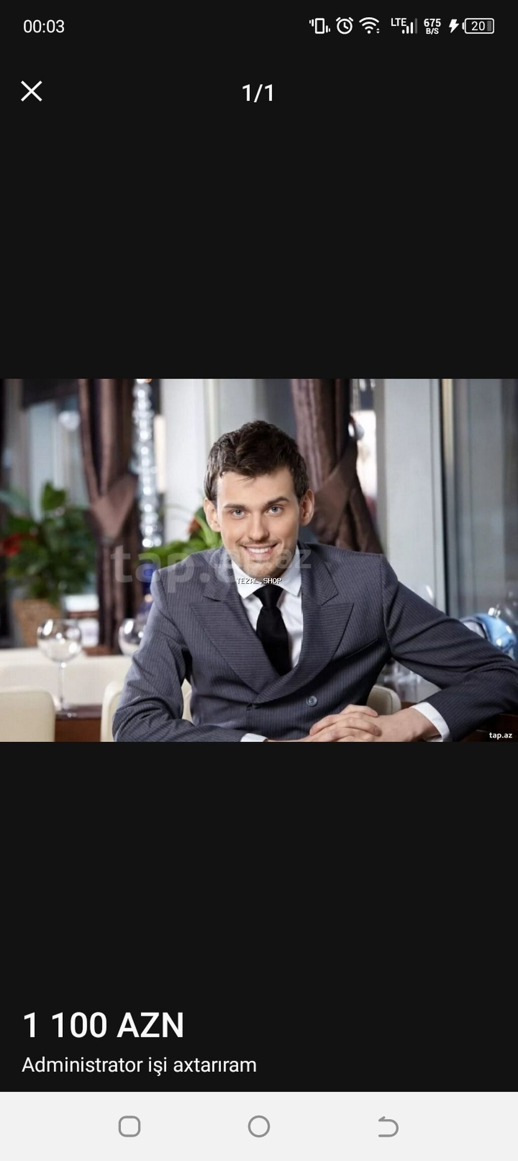 Administrator, 45 yaş, 5 ildən artıq təcrübə, Restoran