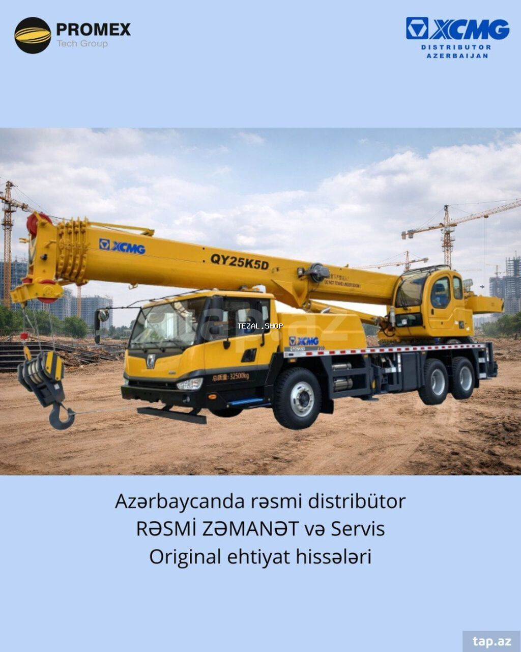 XCMG QY25K5D, 2026 il Çin yük kranı 25 ton QY25K5D orta yükgötürmə