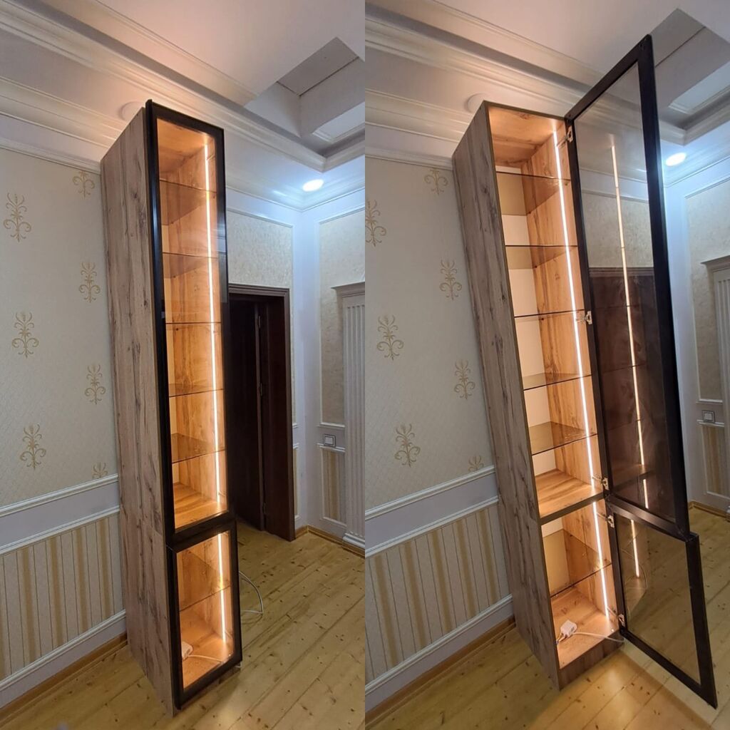 Suray Vitrin yenidi 170 azn Hündürlüyü 2.64, Eni 43, Dərinliyi 40