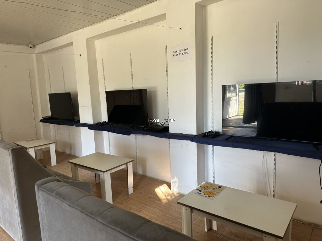 Oyun zalı üçün tam təminat. Hazır biznes. 3 ədəd Hoffmann smart tv