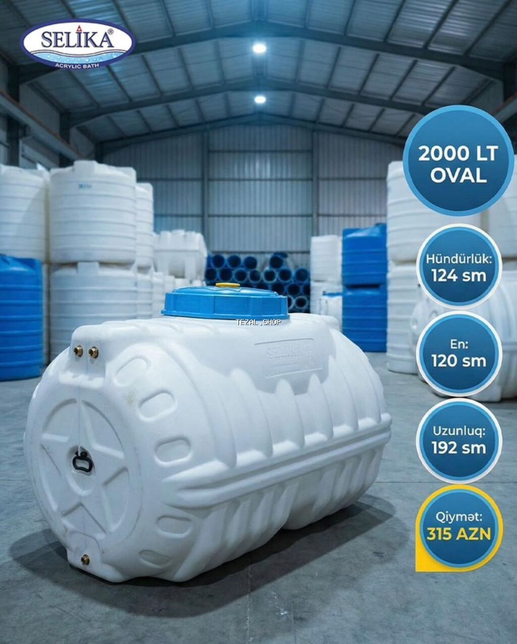 Bak, Plastik, 2000 l l