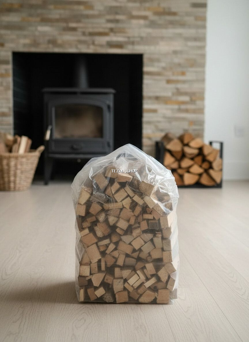 Məhsul: Ocaq/Manqal üçün qablaşdırılmış odun payları Təsvir: - Şəffaf - şəkil 2