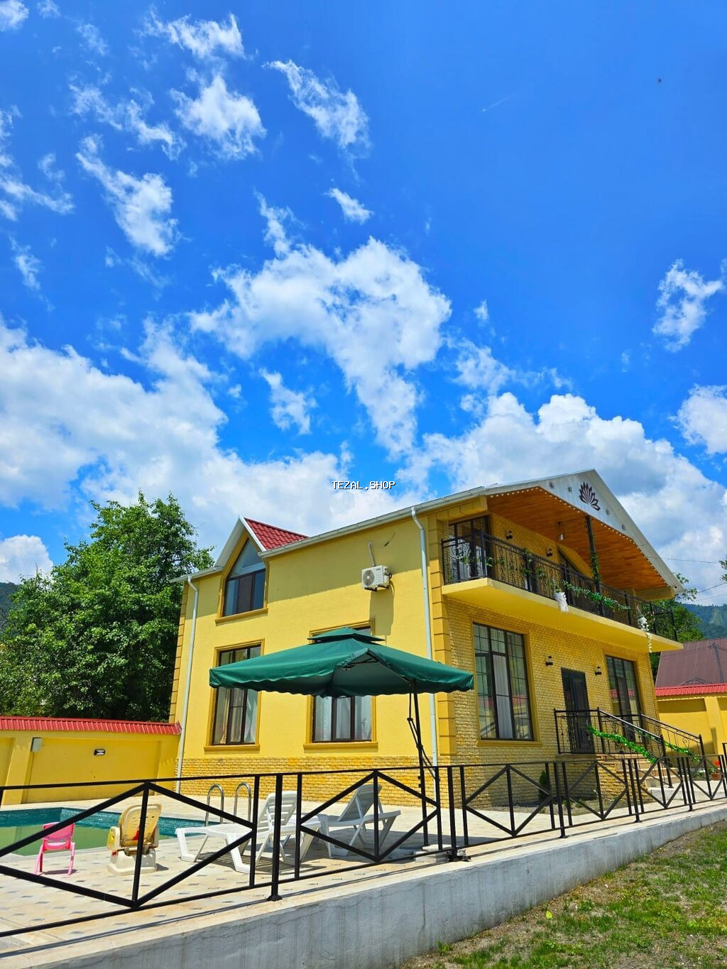 Gunluk kiraye verilir – Dağ mənzərəli, Həyəti və Hovuzlu geniş iki - şəkil 2