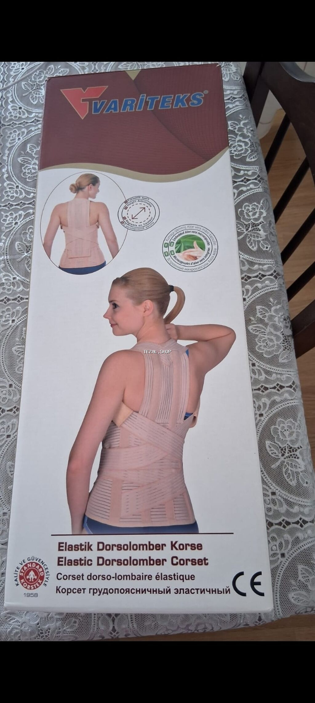 Variteks Elastic Dorsolomber Korse - Model: Elastic Dorsolomber