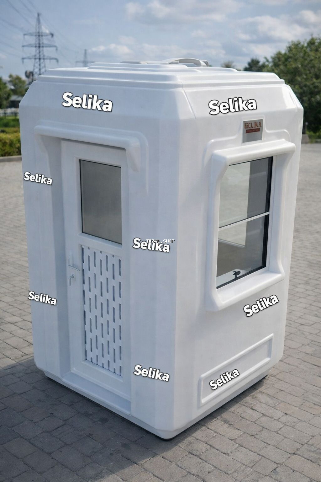 Mühafizə postu/kiosk – plastik (fiberglas) korpuslu, daşına bilən