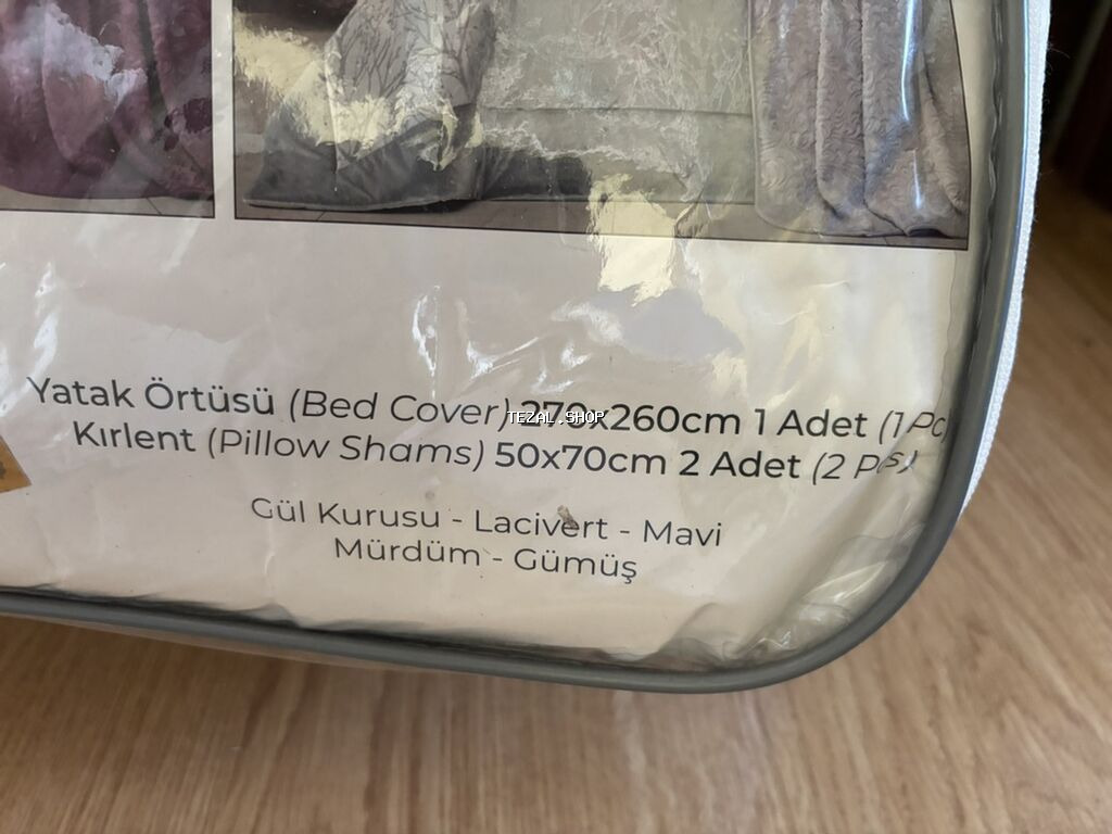 Yataq üçün rəng - Gümüşü Yataq örtüyü - şəkil 2