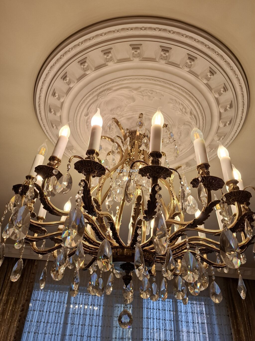 Çılçıraq, 10 və daha çox lampa, Metal