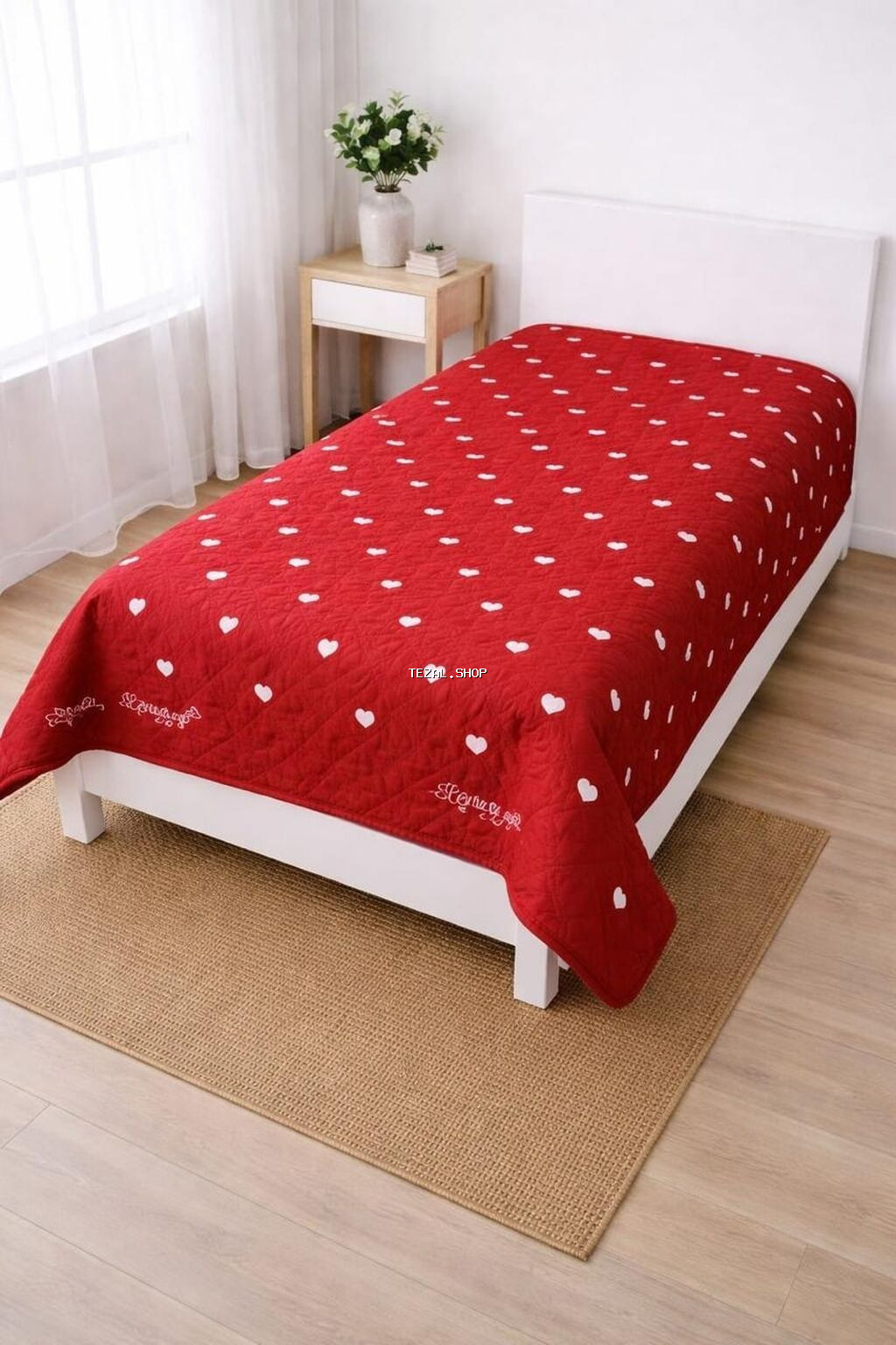 Yataq üçün Yeni rəng - Qırmızı Yataq örtüyü, Ödənişli çatdırılma, Rayonlara çatdırılma - şəkil 3