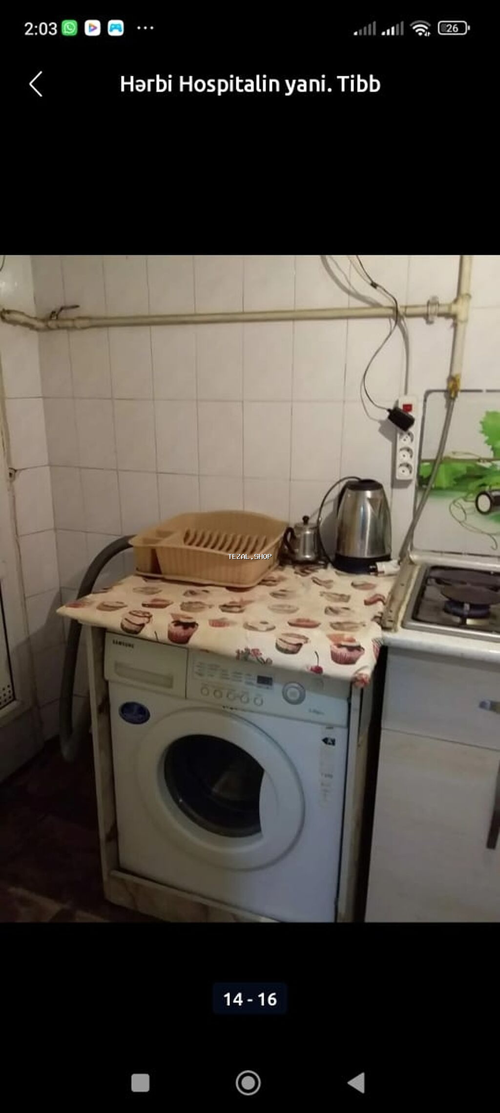 50 kv. m, 2 otaqlı, Qaz, İşıq, Su