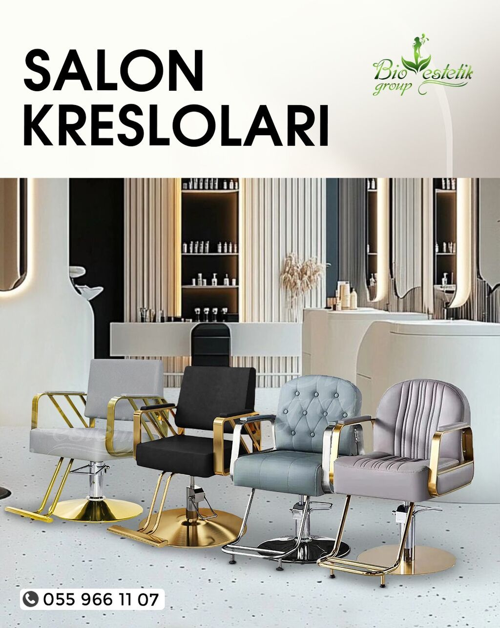 Berber ve gozellik salonlari ucun kreslolar.leke saxlamayan ve tez