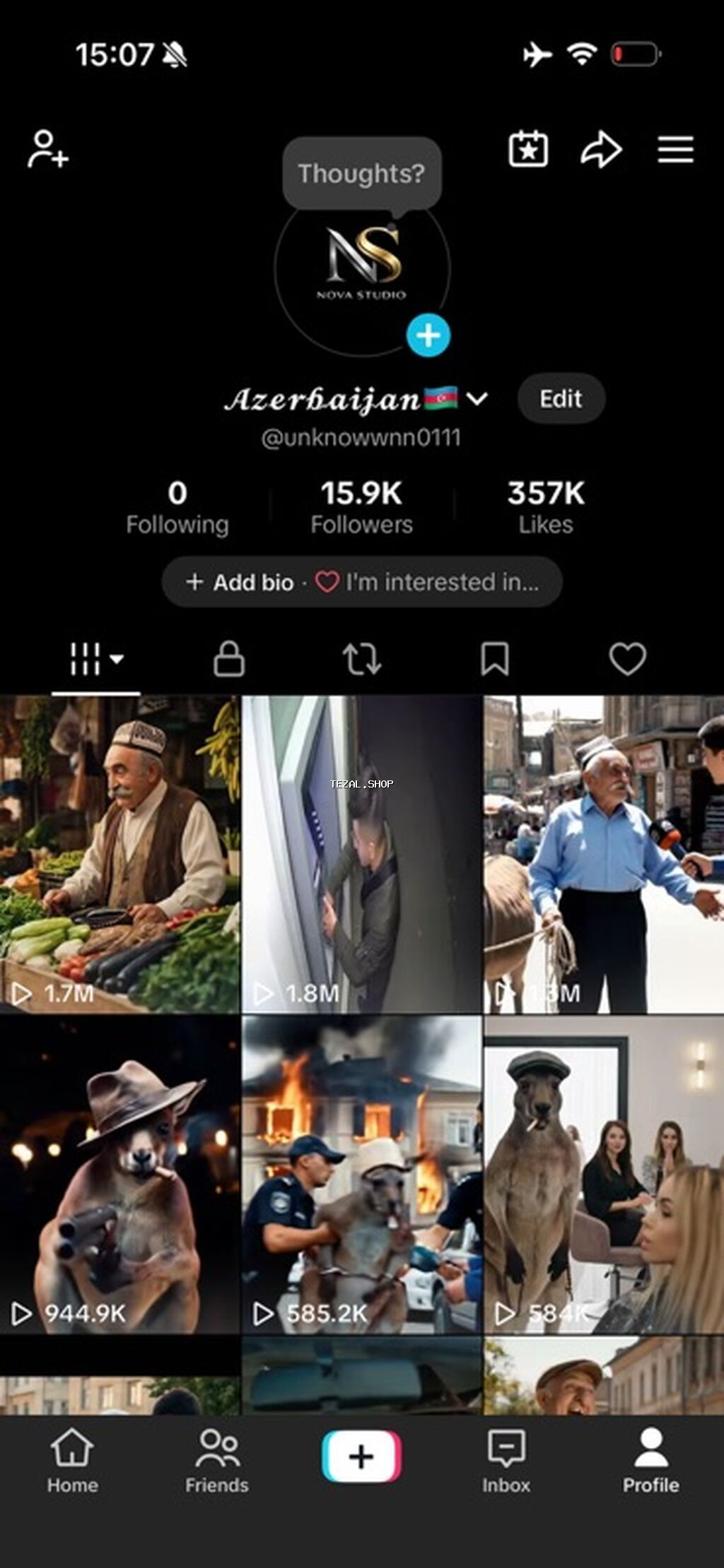 Satılır: TikTok səhifəsi - Auditoriya: 15.9K izləyici - Bəyənmələr