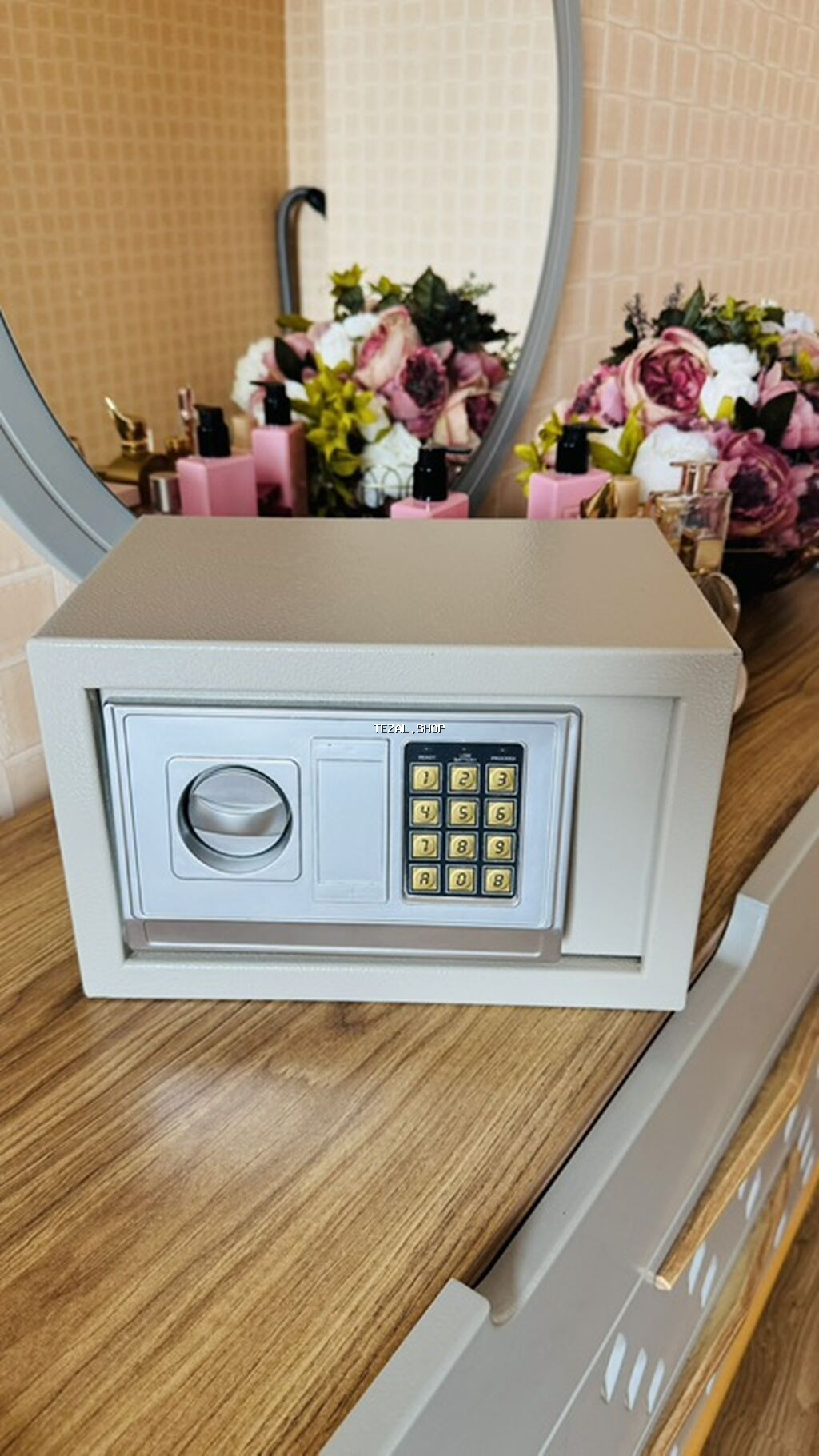 099-597-75-75 Elektron şifrəli kiçik seyf - Material: qalın metal