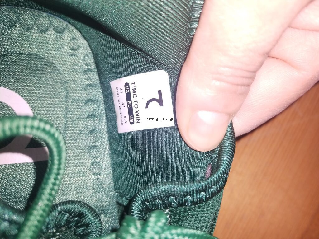 Yaşıl rəngli idman ayaqqabısı - Model: Şnürlü, neylon/trikotaj üst - şəkil 5