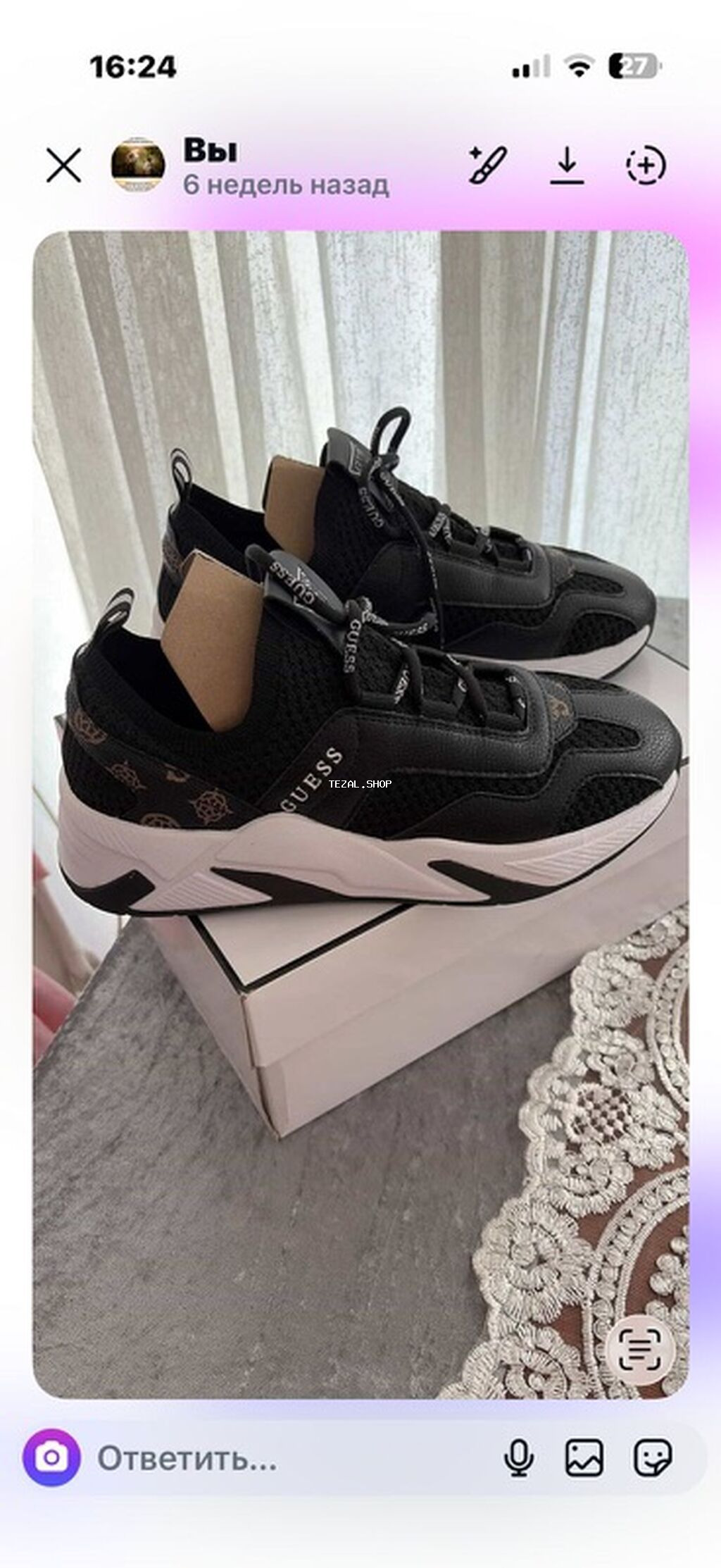 Кроссовки Guess, размер 38,5 большемерка, новые