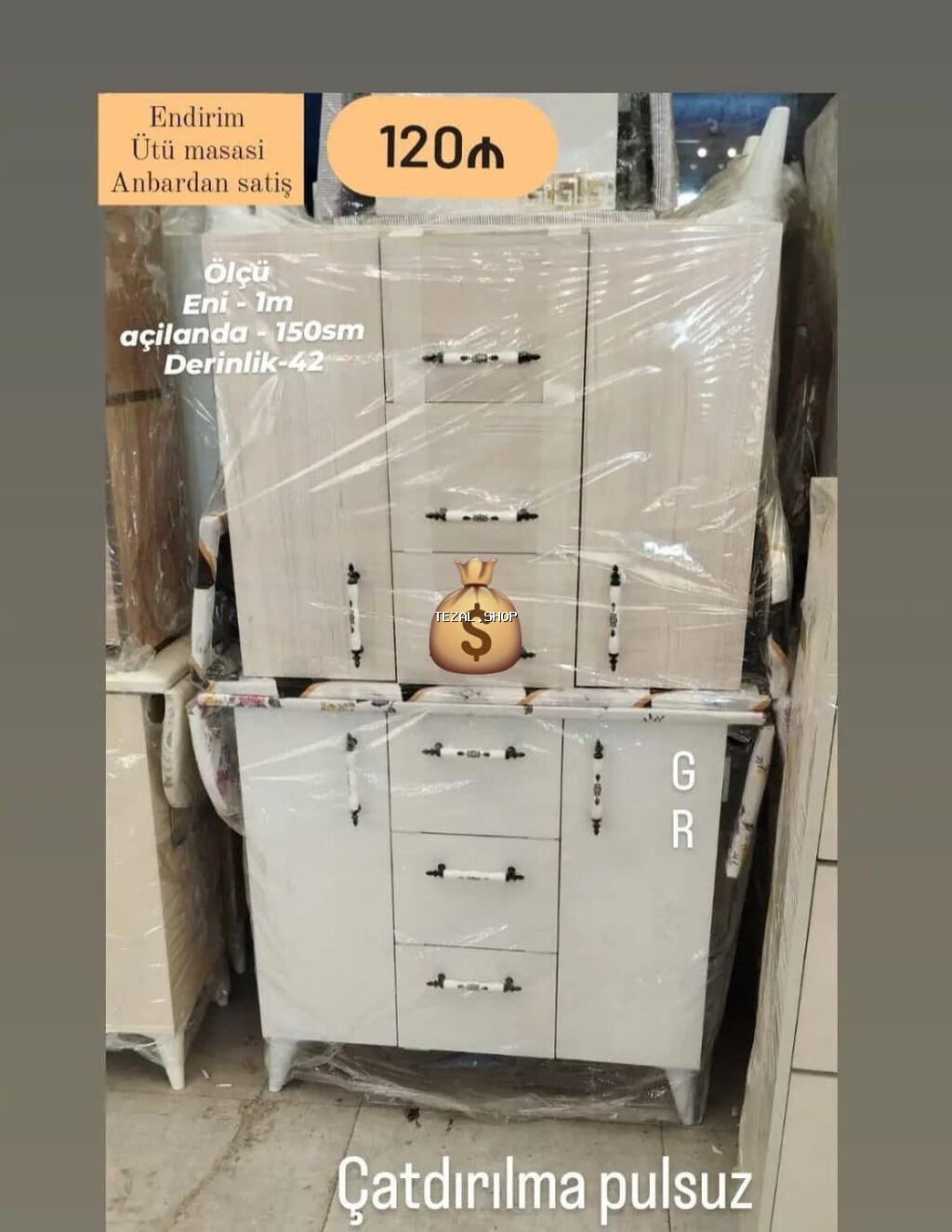 Ütü masası rəng seçimi var