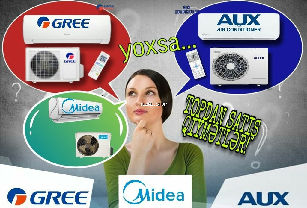 Mi̇dea_aux_gree kondisionerlərinin topdan-pərakəndə və kredi̇tlə