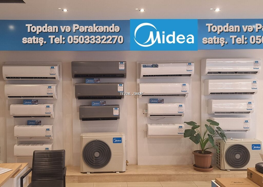 Kondisioner Midea, Yeni, 20-25 kv. m, Split sistem, Kredit var, Ödənişli quraşdırma