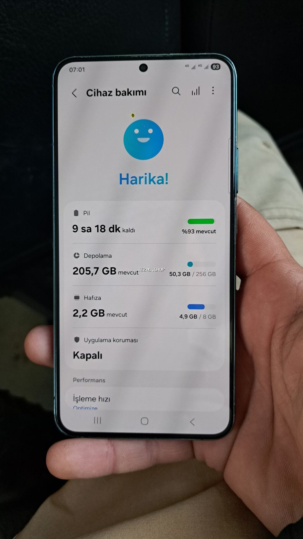 Samsung Galaxy S21, 256 GB, rəng - Göy, Barmaq izi - şəkil 4