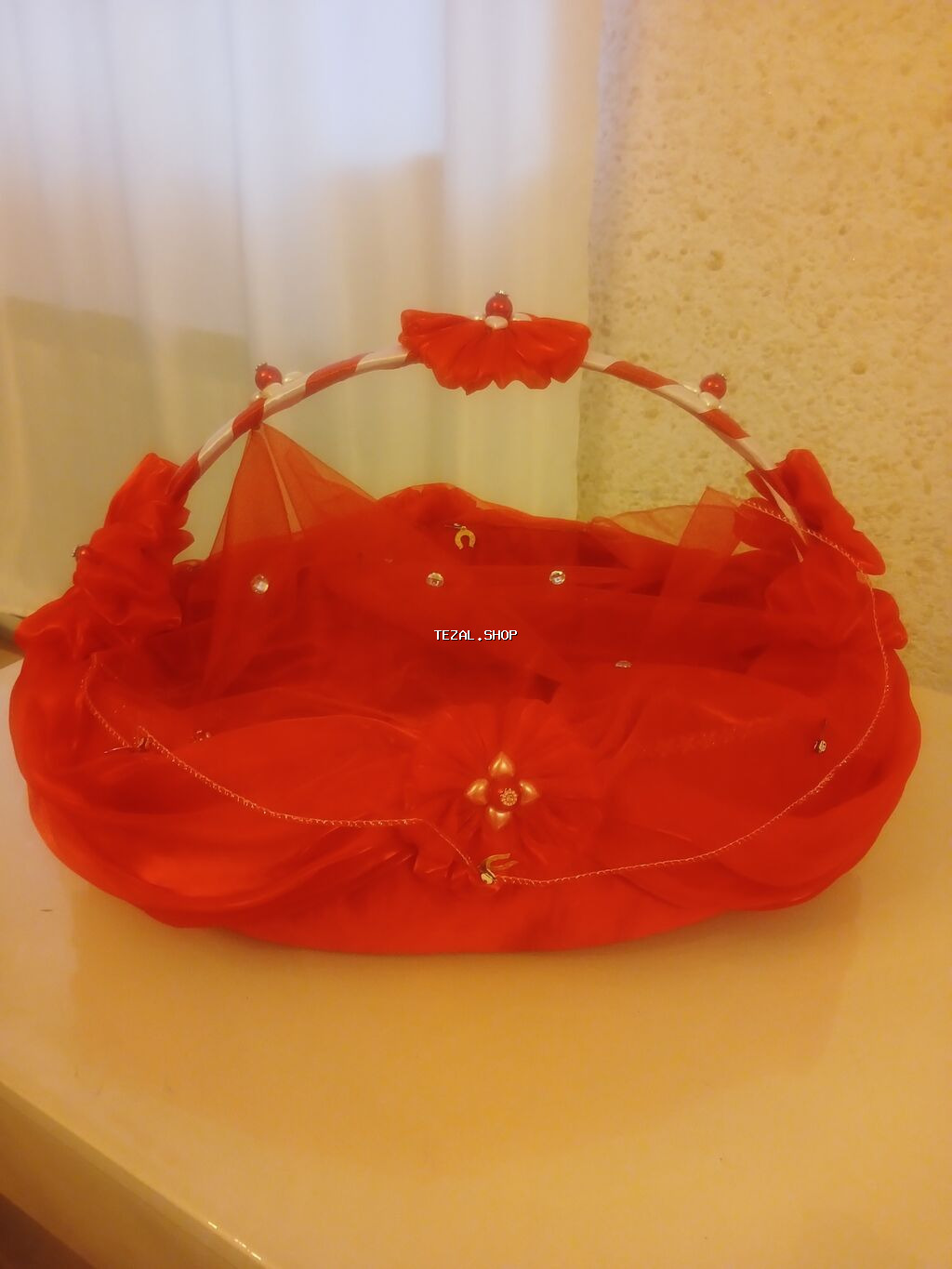 Toy və məclislər üçün dekorativ dəst - Bəzək səbətləri: Qızılı - şəkil 4