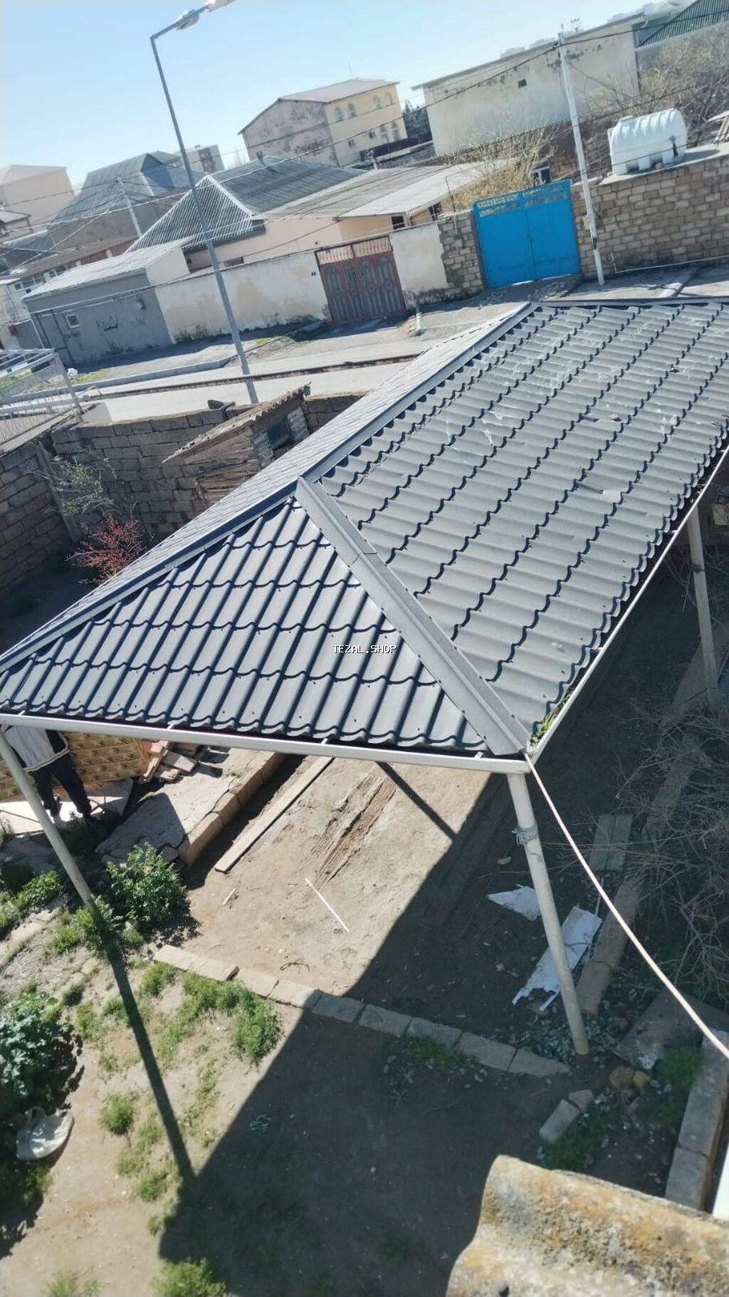 Metall kirəmit örtüklü manqalxana/eyvan dam konstruksiyası - - şəkil 2