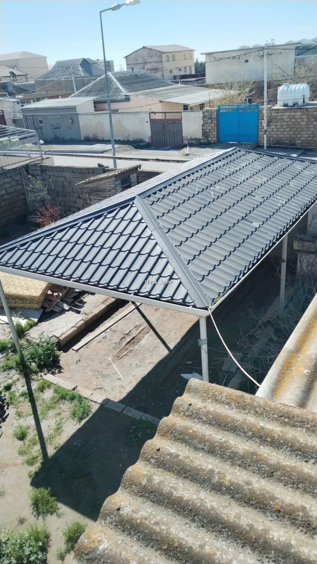 Metall kirəmit örtüklü manqalxana/eyvan dam konstruksiyası - - şəkil 3