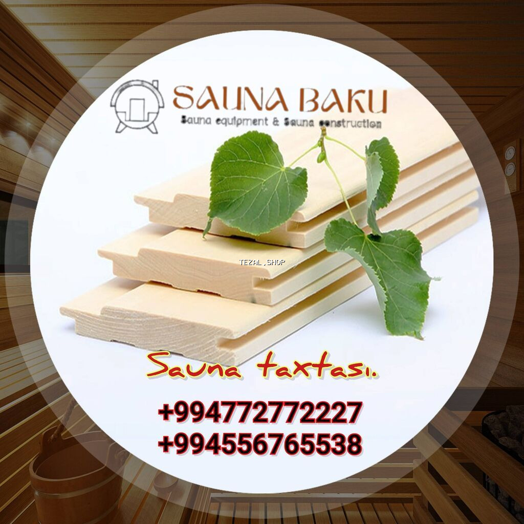 Sauna materiyalları, sauna taxtası, sauna üçün vaqonka, sauna üçün