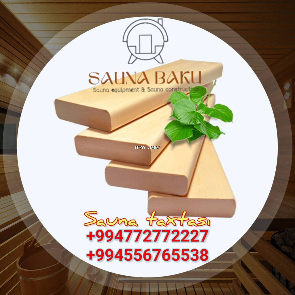 Sauna materiyalları, sauna taxtası, sauna üçün vaqonka, sauna üçün - şəkil 2