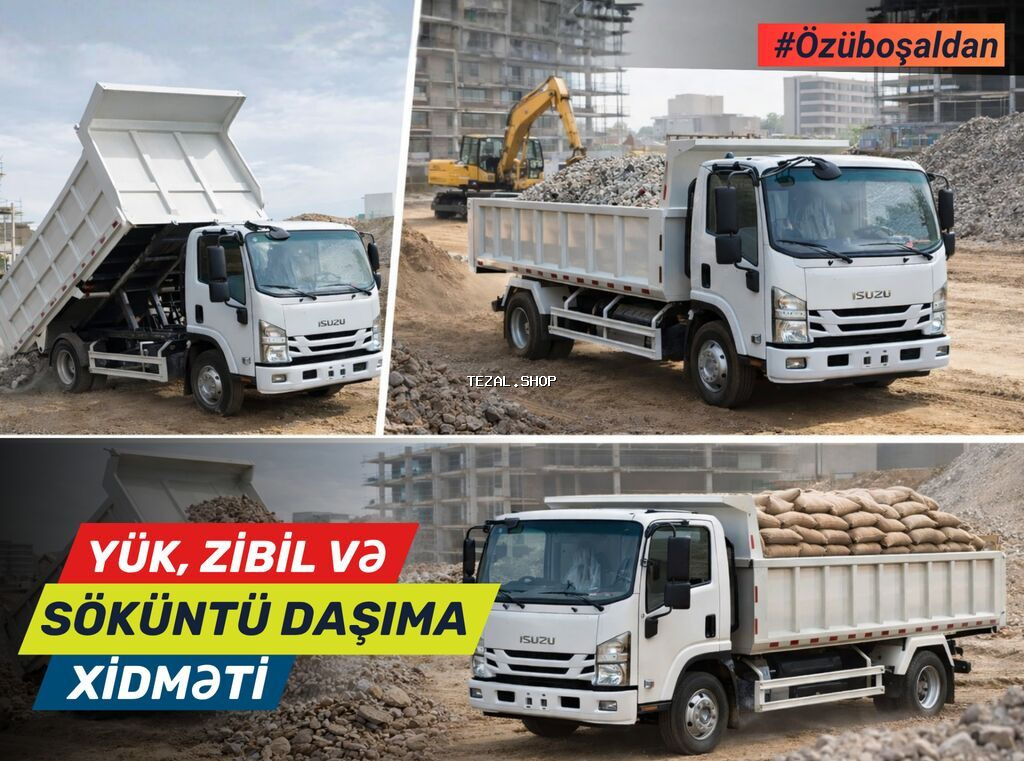 🚛 Təmir və Söküntü Tullantılarının Daşınması Xidməti! Peşəkar