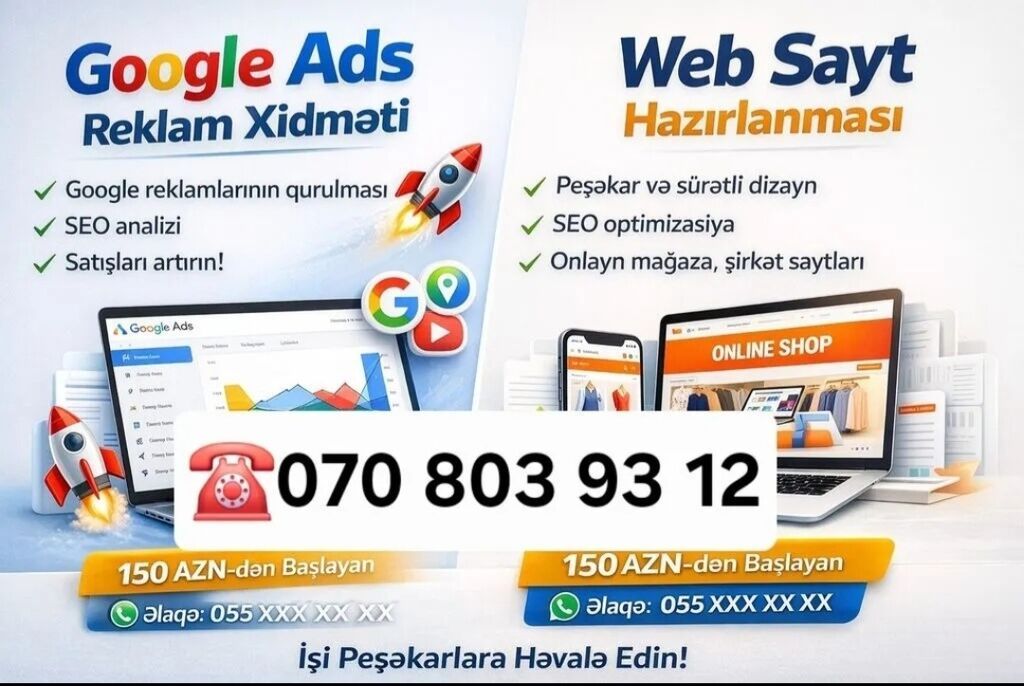 Google Ads reklam və Google Ads reklam xidməti axtaranlar üçün peşəkar