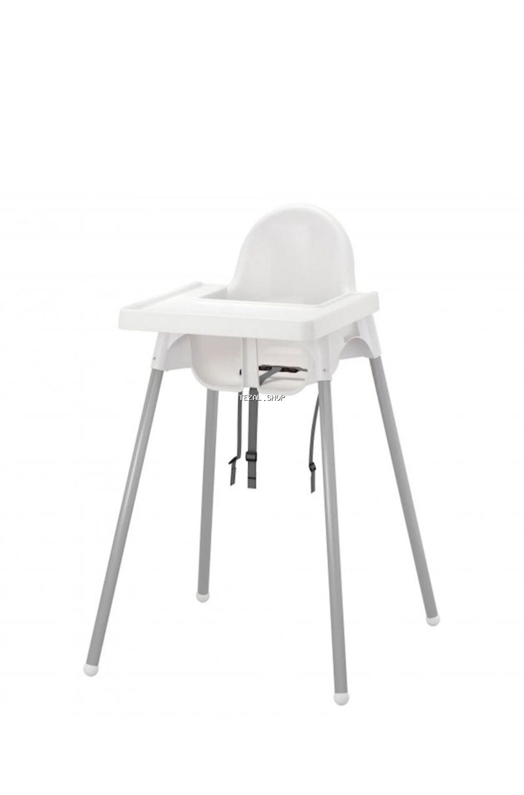 Uşaq yemək stulu - Sadə və funksional dizayn: ağ plastik oturacaq və