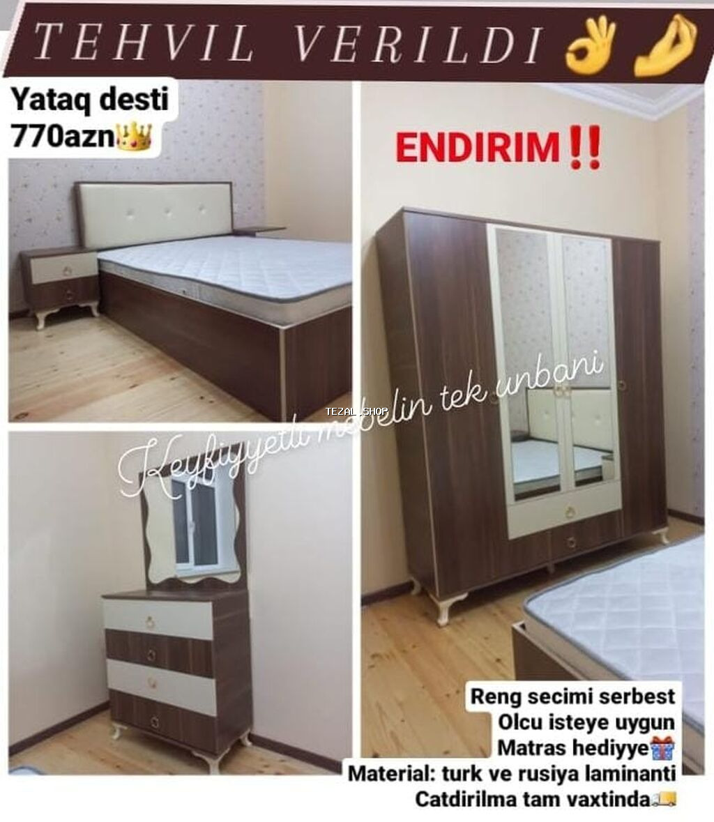 *Yataq desti 770azn* 🌈reng secimi serbestdir Matras hediyye🎁 Nagd