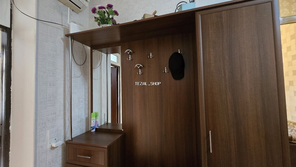 2 qapılı, Güzgülü, Qəhvəyi, Digər material, Açılan, Düz dolab