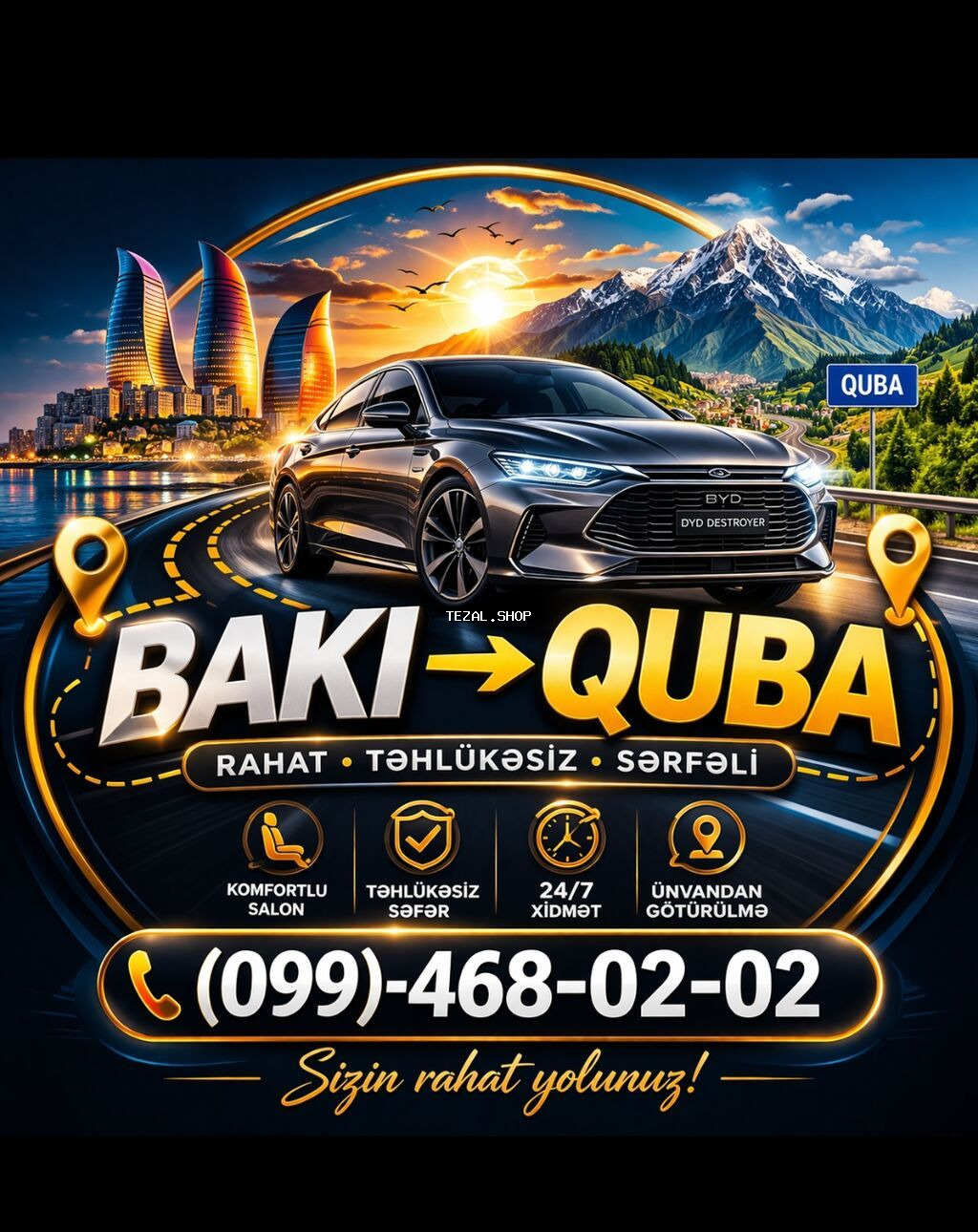 Minik avtomobili, Bakı - Quba - şəkil 3