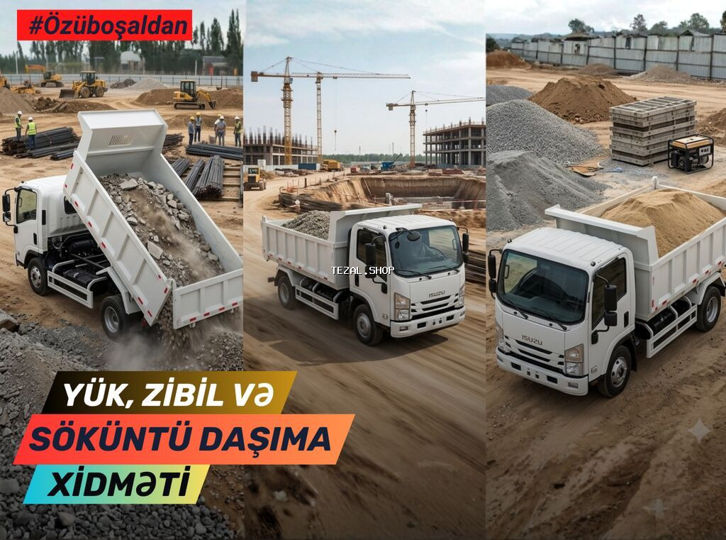🚛 Təmir və Söküntü Tullantılarının Daşınması Xidməti! Peşəkar
