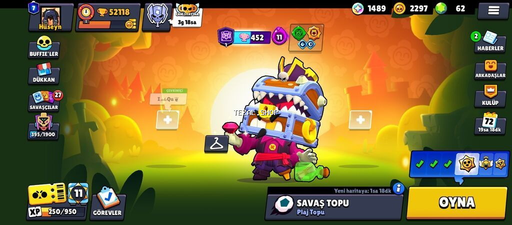 Brawl Stars oyun hesabı KUPA KASMAĞA ƏLA HESABDIR HƏR ŞEY VAR HESABDA