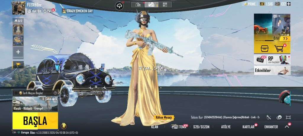 PUBG Mobile hesabı – zəngin kolleksiya və nadir kosmetiklər -