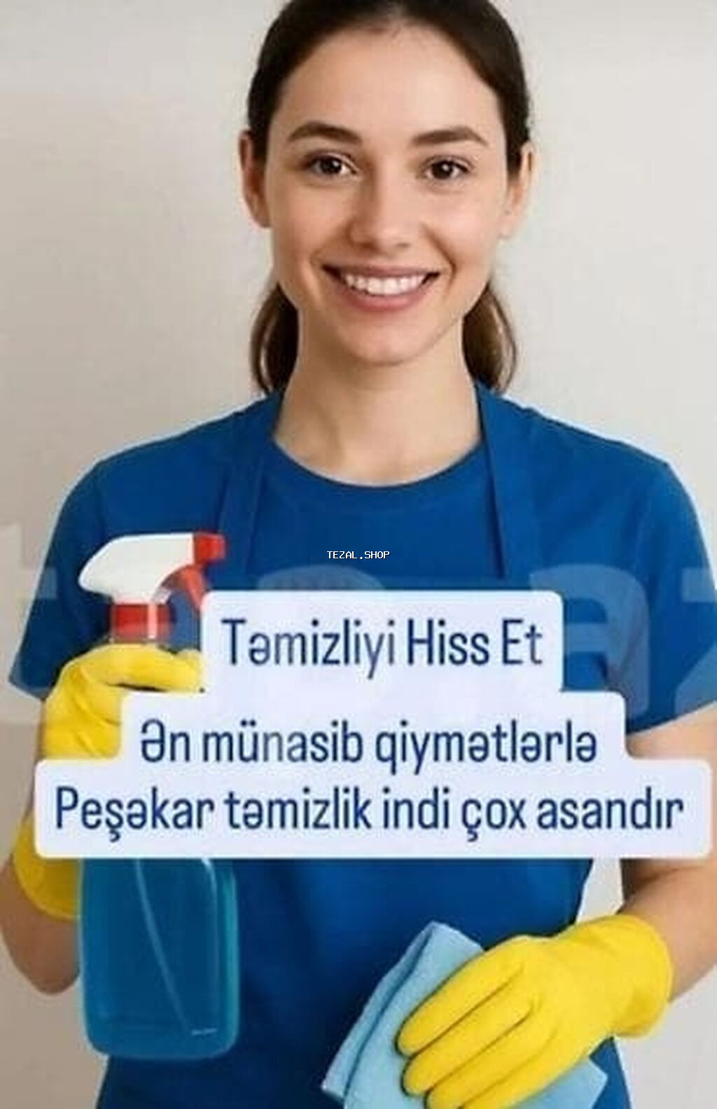 Evlere temizlik ve yir yigiw iwlerine gedirem. Ofislerde heftede bir