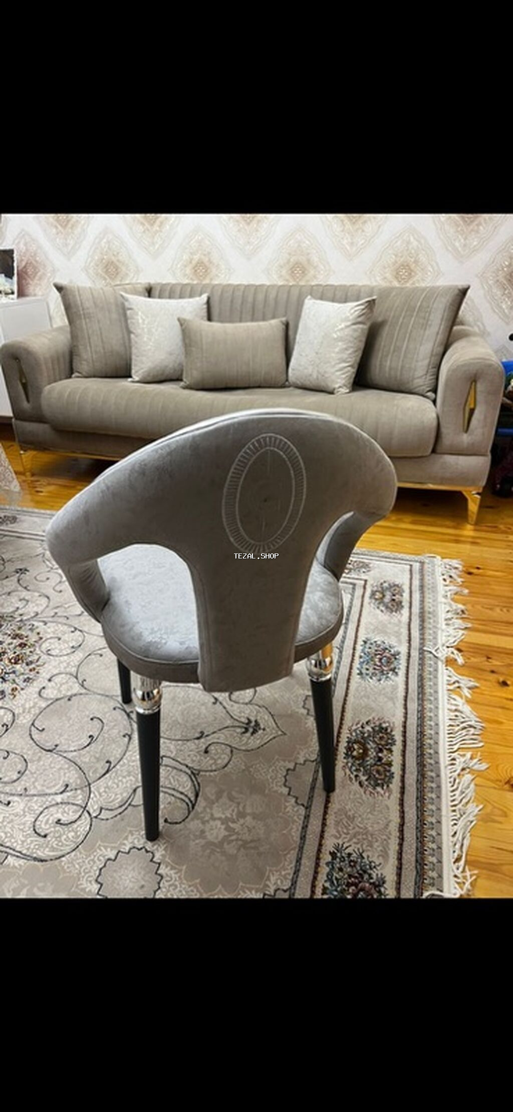 Mətbəx üçün, Açılmayan, Oval masa, 6 stul - şəkil 2